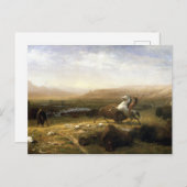 Albert Bierstadt de laatste van de buffelzone Briefkaart (Voorkant / Achterkant)