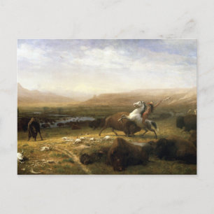 Albert Bierstadt de laatste van de buffelzone Briefkaart