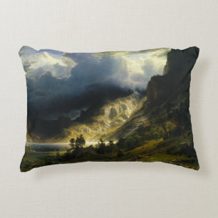 Albert Bierstadt - Een Storm in het Rocky-gebergte Accent Kussen