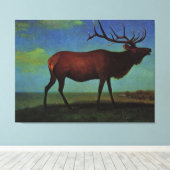 Albert Bierstadt, Elk Canvas Afdruk (Insitu (Houten vloer))