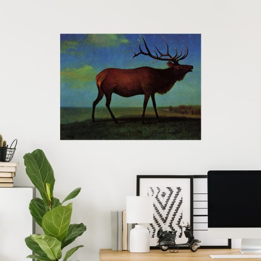 Albert Bierstadt, Elk Poster (Thuiskantoor)