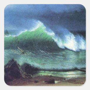 Albert Bierstadt, Emerald Zee Vierkante Sticker