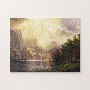Albert Bierstadt in de bergen Puzzle Legpuzzel