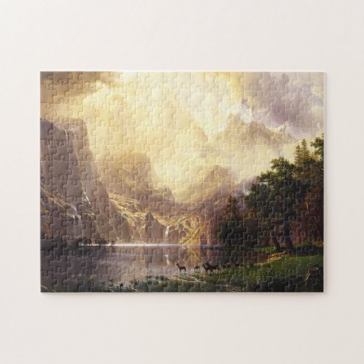 Albert Bierstadt in de bergen Puzzle Legpuzzel (Horizontaal)