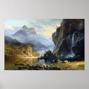 Albert Bierstadt Indiërs Vis Poster