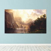 Albert Bierstadt - Onder de Sierra Nevada, Califo Canvas Afdruk (Insitu (Houten vloer))