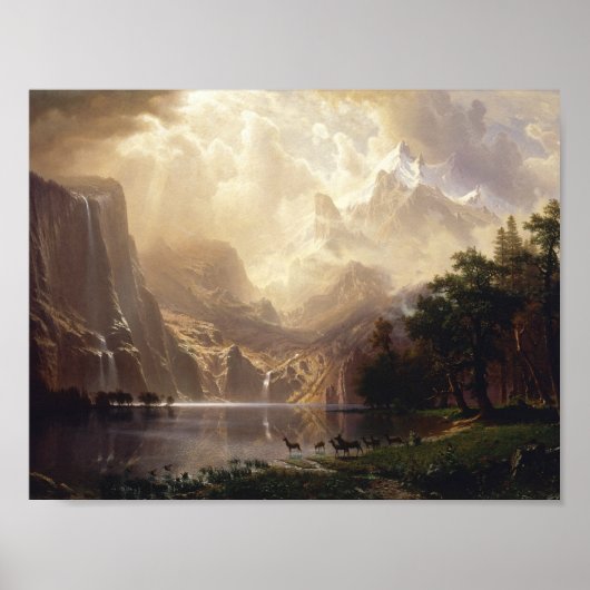 Albert Bierstadt - onder de Sierra Nevada Poster (Voorkant)
