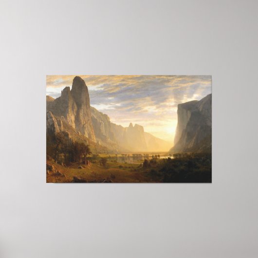 Albert Bierstadt over de Yosemite Valley Canvas Afdruk (Voorkant)