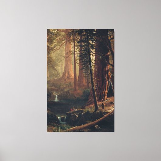 Albert Bierstadt Reuzensequoiabomen van Californië Canvas Afdruk (Voorkant)