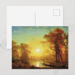 Albert Bierstadt-schilderij, Sunrise, Briefkaart