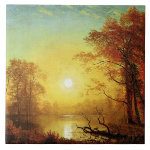 Albert Bierstadt schilderij, Sunrise Tegeltje