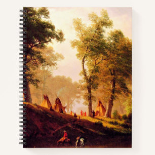 Albert Bierstadt-schilderij, The Wolf River Kansas Notitieboek