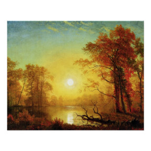 Albert Bierstadt-schilderij, Zonsopgang, Perfect Poster