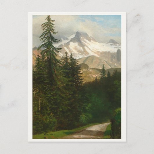 Albert Bierstadt schildert sneeuw in het hoge land Briefkaart (Voorkant)