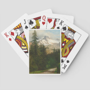 Albert Bierstadt schildert sneeuw in het hoge land Pokerkaarten