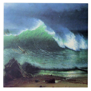 Albert Bierstadt, Smaragd Zee Tegeltje