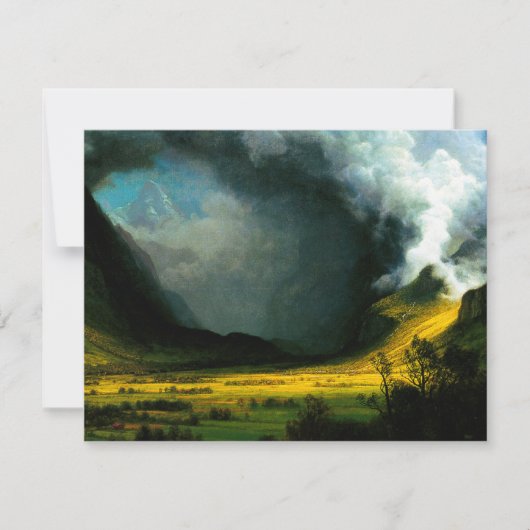 Albert Bierstadt Storm in de "Berleense uitnodigin Kaart (Voorkant)