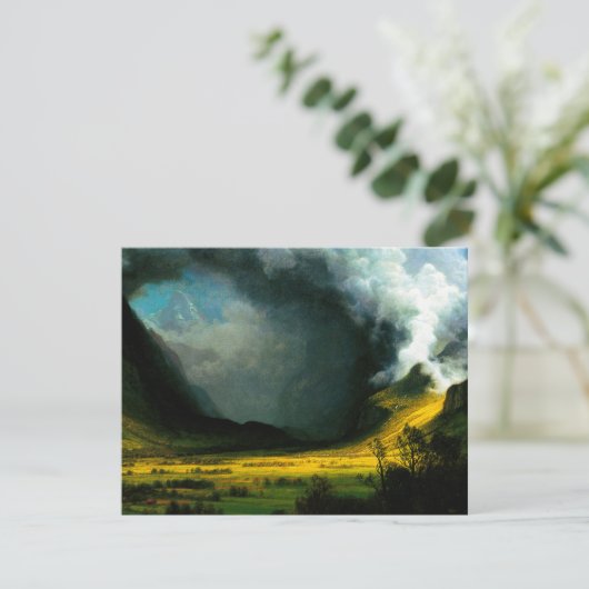 Albert Bierstadt Storm in de "Berleense uitnodigin Kaart (Staand voorkant)