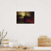 Albert Bierstadt-Trapper's kamp Poster (Keuken)