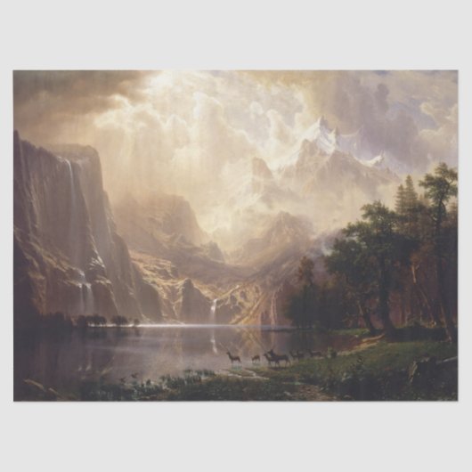 Albert Bierstadt "Tussen de Sierra Nevada" (1868) Tissuepapier (Voorkant)