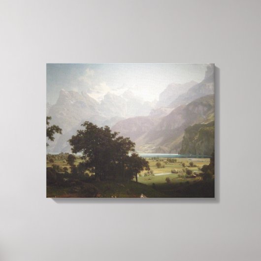 Albert Bierstadt's Lucerne, 1858 Canvas Afdruk (Voorkant)