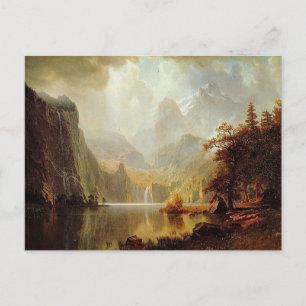Albert Bierstadt's schilderij in de bergen 1867 Briefkaart