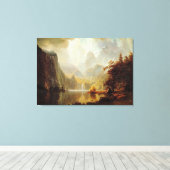 Albert Bierstadt's schilderij in de bergen 1867 Canvas Afdruk (Insitu (Houten vloer))