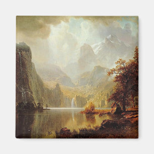 Albert Bierstadt's schilderij in de bergen 1867 Magneet
