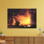 Albert Bierstadt's Sunset in de Yosemite-vallei Canvas Afdruk (Insitu (Woonkamer))
