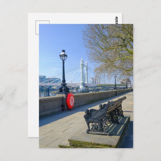 Albert Bridge, carte postale de Londres (Devant / Derrière)
