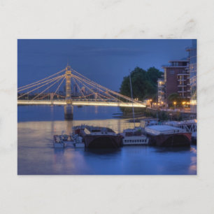 Albert Bridge 's nachts Briefkaart