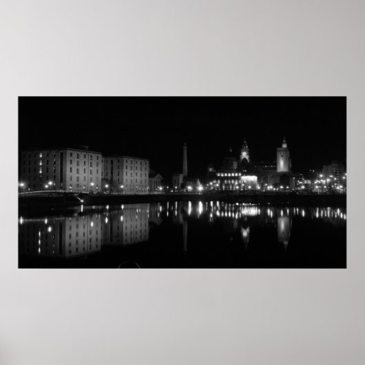 Albert dock B&W Poster (Voorkant)