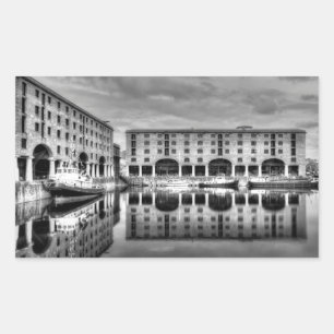 Albert Dock Liverpool Reflections Rechthoekige Sticker