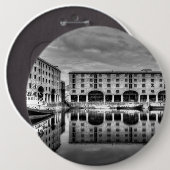 Albert Dock Liverpool Reflections Ronde Button 6,0 Cm (Voorkant /achterkant)