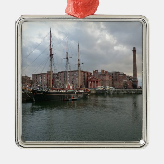 Albert Dock van Liverpool Metalen Ornament (Voorkant)