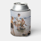 Albert Edelfelt - Boys spelen op de kust Blikjeskoeler (Blikje Achterkant)