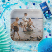 Albert Edelfelt - Boys spelen op de kust Papieren Bordje (Feest)