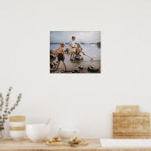 Albert Edelfelt - Boys spelen op de kust Poster (Keuken)