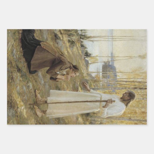 Albert Edelfelt - Christus en Mary Magdalene Inpakpapier Vel (Voorkant)