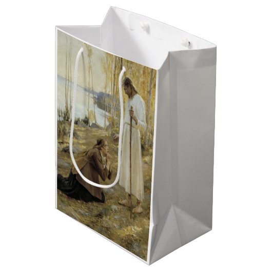 Albert Edelfelt - Christus en Mary Magdalene Medium Cadeauzakje (Voorkant Gekanteld)