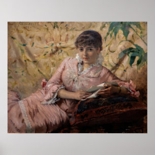 Albert Edelfelt - De Lezende Parisienne Poster