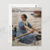 Albert Edelfelt - De Melkmeid Briefkaart (Voorkant / Achterkant)