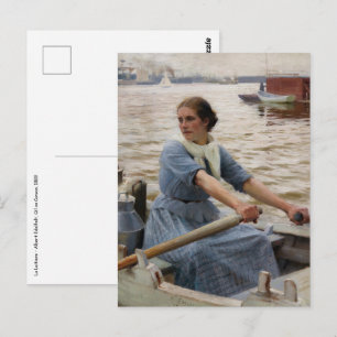 Albert Edelfelt - De Melkmeid Briefkaart