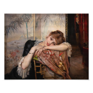 Albert Edelfelt - De Parisienne/Virginie Foto Afdruk