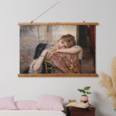 Albert Edelfelt - De Parisienne/Virginie Hangend Wandkleed (Slaapkamer)