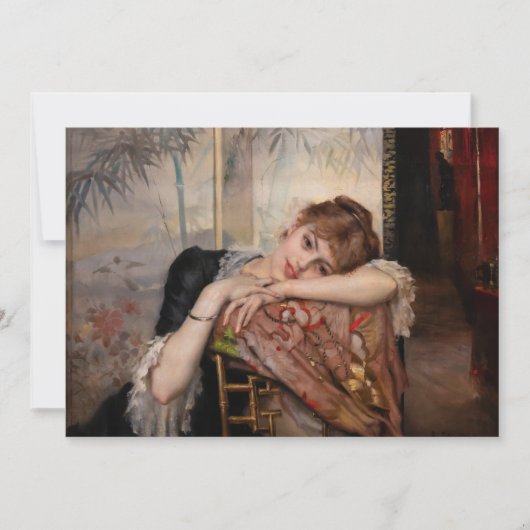 Albert Edelfelt - De Parisienne/Virginie Kaart (Voorkant)