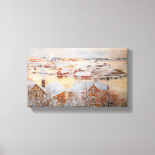 Albert Edelfelt - December - dag Canvas Afdruk