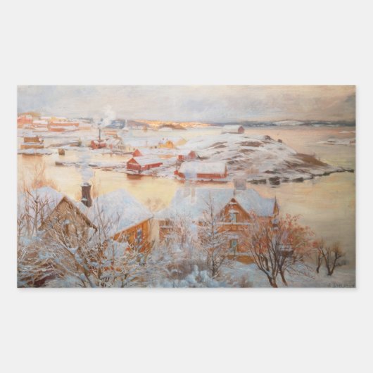 Albert Edelfelt - December - dag Rechthoekige Sticker (Voorkant)