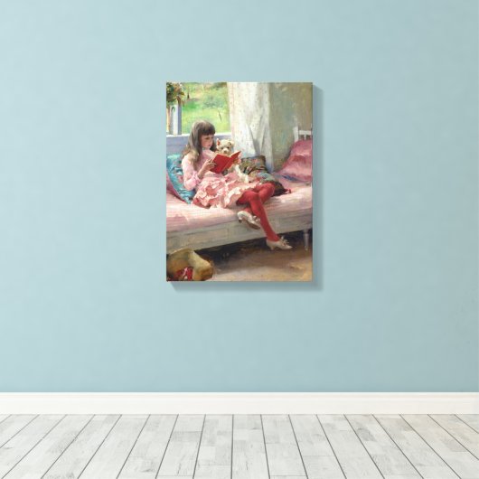 Albert Edelfelt - Goede vrienden Canvas Afdruk (Insitu (Houten vloer))