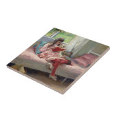 Albert Edelfelt - Goede vrienden Tegeltje (Zijkant)